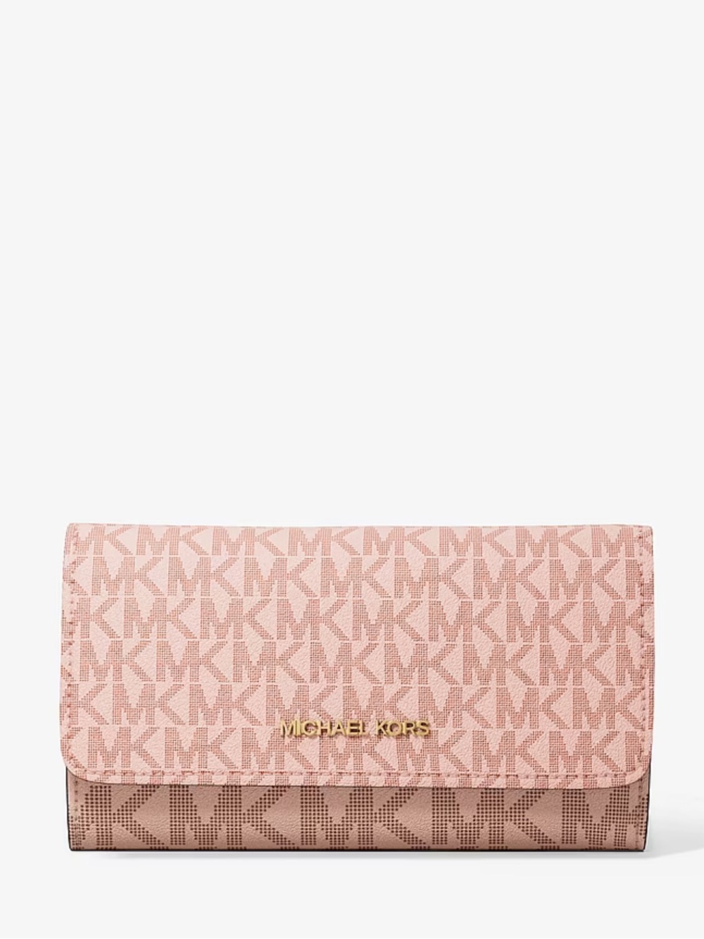 Michael Kors Blush Pink MK Logo Trifold Wallet